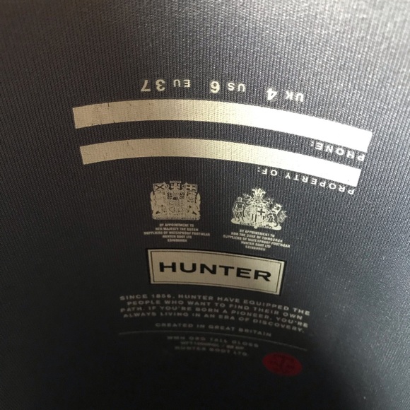 Hunter Original Tall Gloss Rain Boots in Grey - Picture 5 of 6